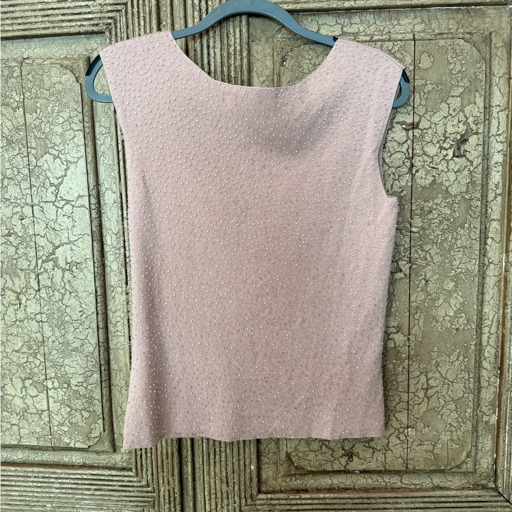 Pink Sleeveless Textured Top